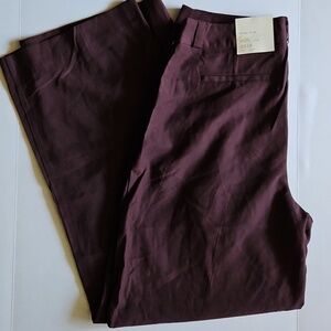 Women's High-Rise Relaxed Fit Baggy Wide Leg Trousers Brown, 10